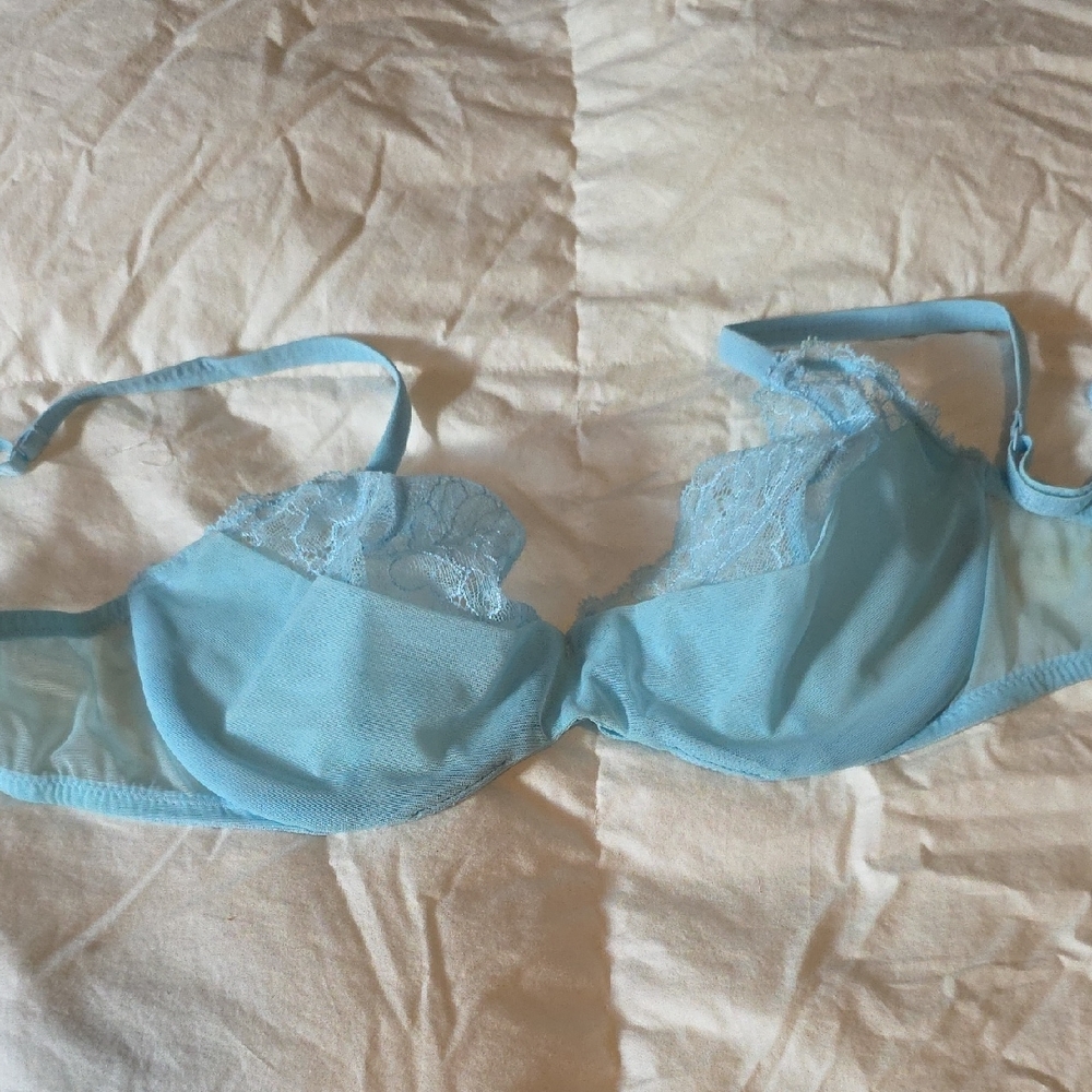 La Perla Light Blue Lace Bra